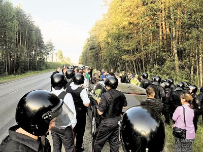 Местные активисты саботируют строительство мусорозавода в Ликино-Дулево. Фото: osnmedia.ru