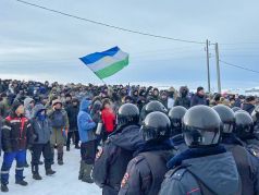 Протестующие в Баймаке (Башкортостан), 17.01.24. Фото: t.me/svobodnieslova