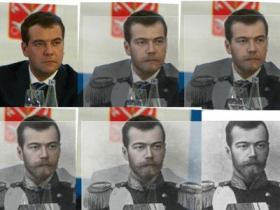 Дмитрий Медведев и Николай II. Иллюстрация: vip.glavred.info