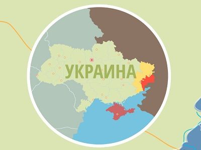 "ДНР" и "ЛНР" на карте Украины. Фото: slon.ru
