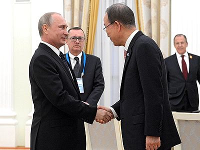 Владимир Путин и Пан Ги Мун Фото: http://kremlin.ru