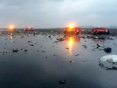 Крушение самолета в Ростове-на-Дону Фото: www.irishtimes.com