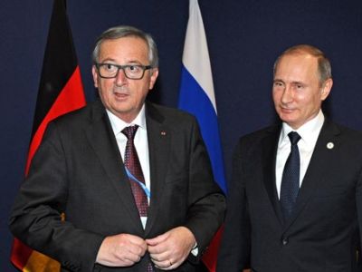 Юнкер и Путин. Фото: tvzvezda.ru