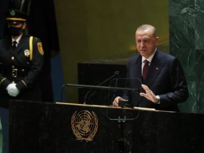 выступление Р.Т.Эрдогана на Генассамблее ООН. Фото: aa.com.tr