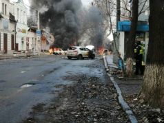Последствия российского обстрела Херсона. Фото: Министерство внутренних дел Украины