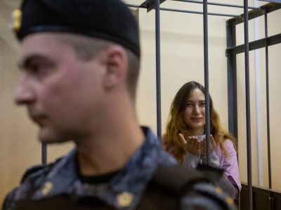 Саша Скочиленко в суде. Фото: Александра Астахова / Медиазона