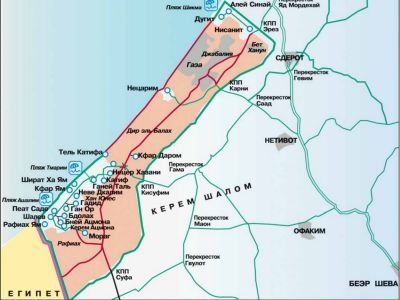 Сектор Газа на карте. Фото: sashanep.livejournal.com