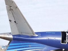 Хвостовая часть потерпевшего крушение самолета Embraer. Фото: t.me/parstodayrussian